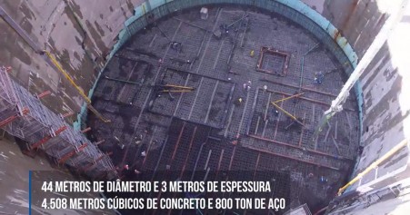 [#TBT de como foi a megaoperação de concretagem da laje de fundo da futura estação Vila Formosa]